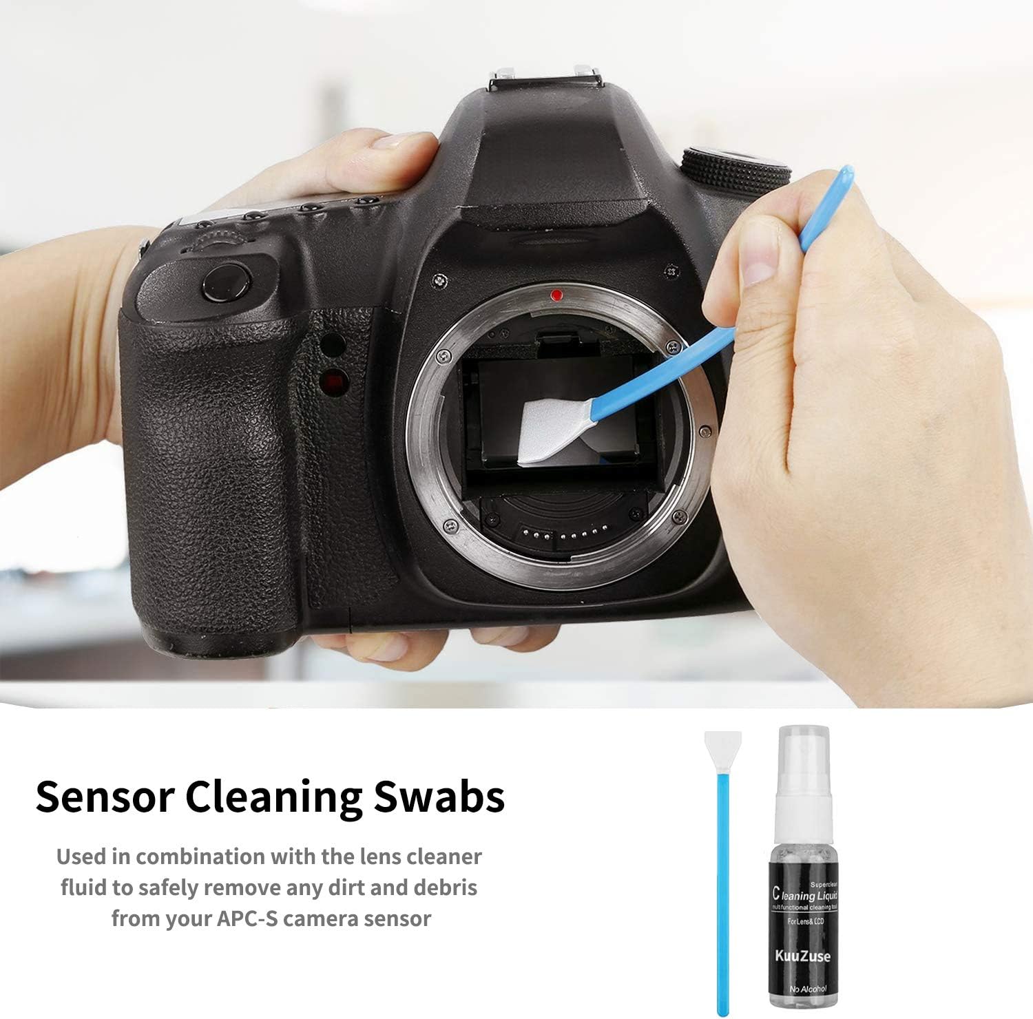 Professional DSLR Camera Cleaning Kit with APS-C Cleaning Swabs, Microfiber Cloths, Camera Cleaning Pen, for Camera Lens, Optical Lens and Digital SLR Cameras. - Image 2